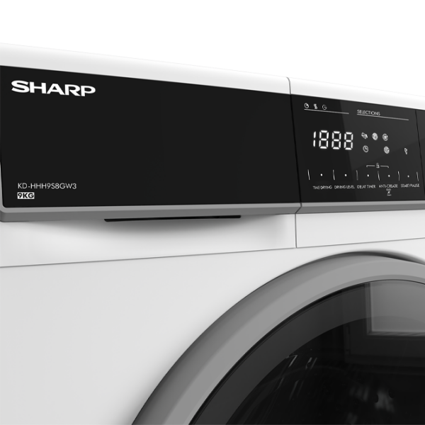 Mașină de uscat rufe SHARP KD-HHH9S8GW3EE White 9 kg, A+++ photo 5