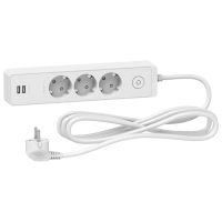 Удлинитель EMOS P1321PD 1.5 м Белый 