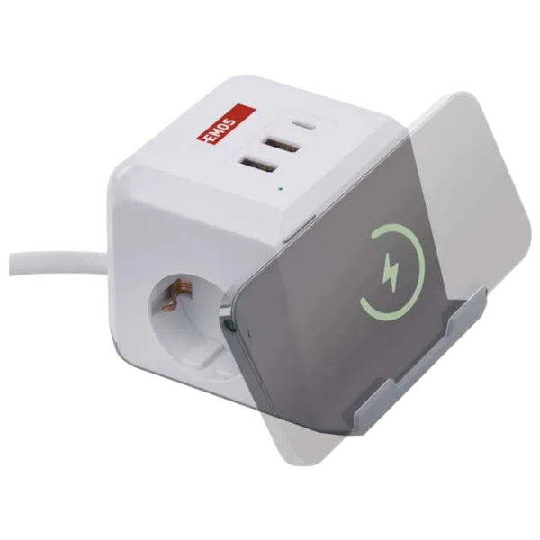 Удлинитель EMOS P0222CQ 2 м Белый  photo 2