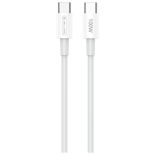 Cablu pentru telefon Jellico B22 USB Type-C / USB Type-C White  photo 1