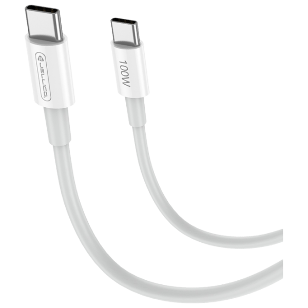 Cablu pentru telefon Jellico B22 USB Type-C / USB Type-C White  photo 2