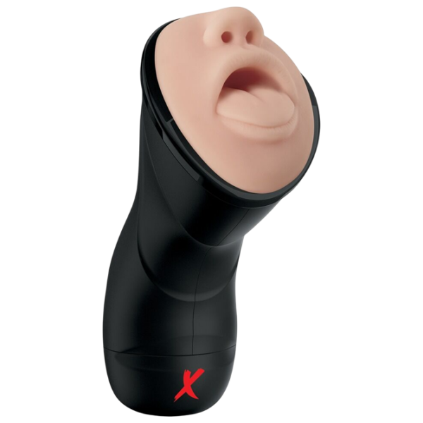 Мастурбатор PDX Elite Deep Throat Vibrating Stroker Бежевый  photo 1