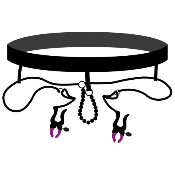 Зажим на половые губы Bad Kitty Spreader String Черный  photo 2