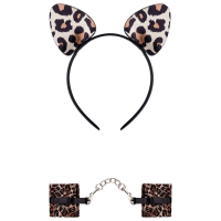Наручники Obsessive Hairband + Cuffs Tigrella Черный 