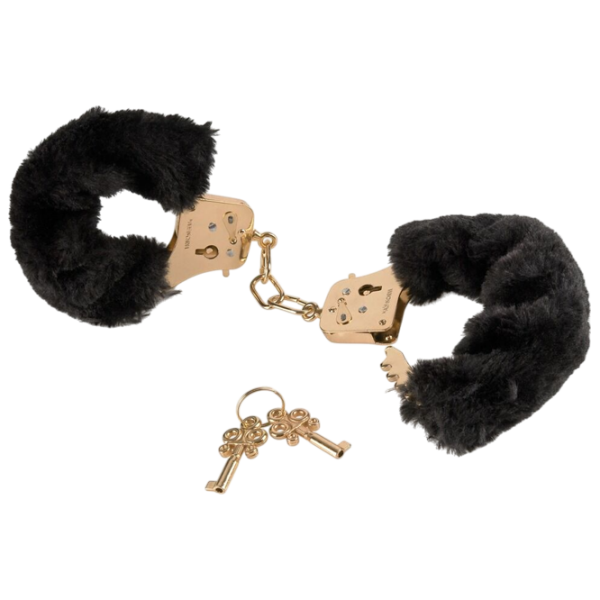 Cătuşe Fetish Fantasy Deluxe Furry Cuffs Gold  photo 1