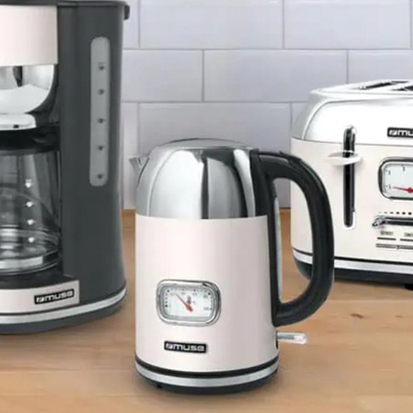 Ceainic electric Muse MS-020 SC Beige 2200 W, 1.7l, Material interior:  photo 2