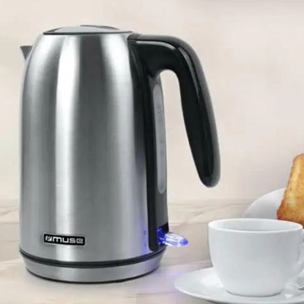 Ceainic electric Muse MS-015 BS Inox 2200 W, 1.7l, Material interior:  photo 2