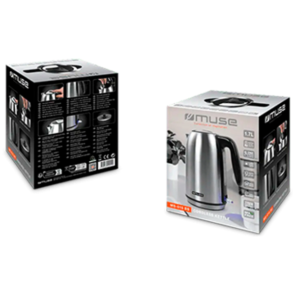 Ceainic electric Muse MS-015 BS Inox 2200 W, 1.7l, Material interior:  photo 5