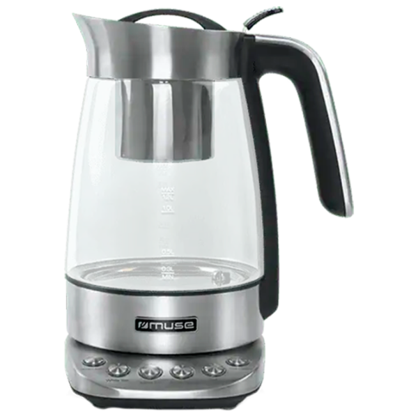 Ceainic electric Muse MS-320 T Inox 2200 W, 1.2l, Material interior: Sticlă photo 1