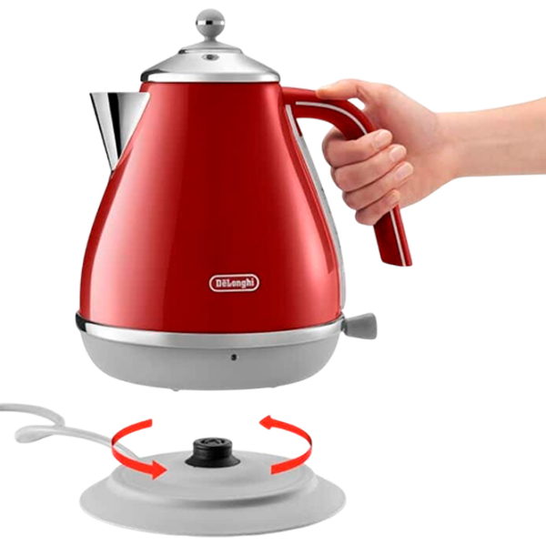 Ceainic electric DeLonghi KBOC 2001 R Red 2000 W, 1.7l, Material interior: Inox photo 3
