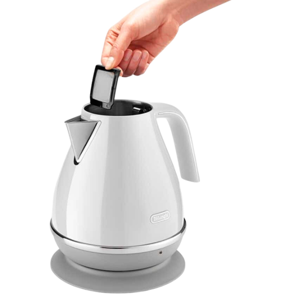 Ceainic electric DeLonghi KBOC 2001 W White 2000 W, 1.7l, Material interior: Inox photo 3