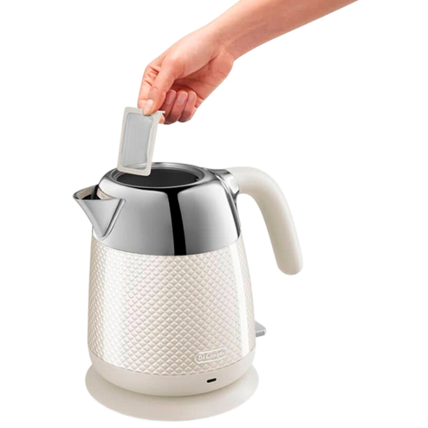 Ceainic electric DeLonghi KBL 2001 W Ivory 2000 W, 1.6l, Material interior: Inox photo 3