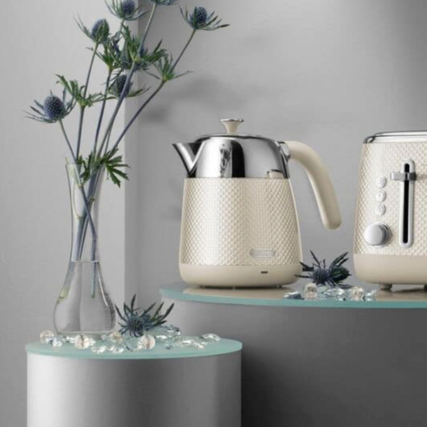 Ceainic electric DeLonghi KBL 2001 W Ivory 2000 W, 1.6l, Material interior: Inox photo 4