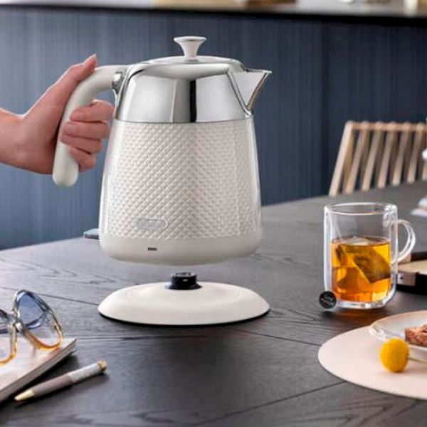 Ceainic electric DeLonghi KBL 2001 W Ivory 2000 W, 1.6l, Material interior: Inox photo 5