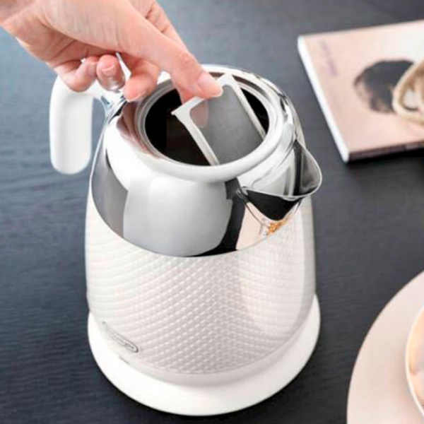 Ceainic electric DeLonghi KBL 2001 W Ivory 2000 W, 1.6l, Material interior: Inox photo 6