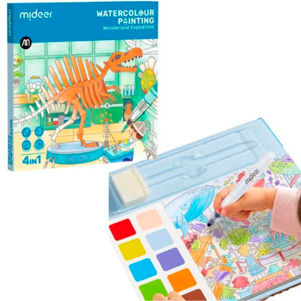 Set de creație Mideer Watercolour Painting Wonderland Expedition Multicolor Pentru copii, 3+ photo 2