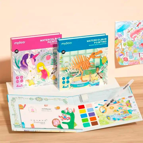 Set de creație Mideer Watercolour Painting Wonderland Expedition Multicolor Pentru copii, 3+ photo 3