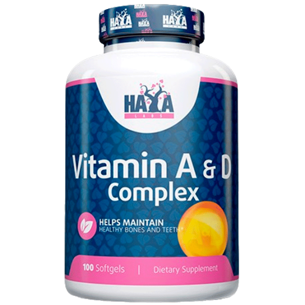 Витамины и минералы Haya Labs Vitamin A & D Complex 854822007675  100 капсул photo 1