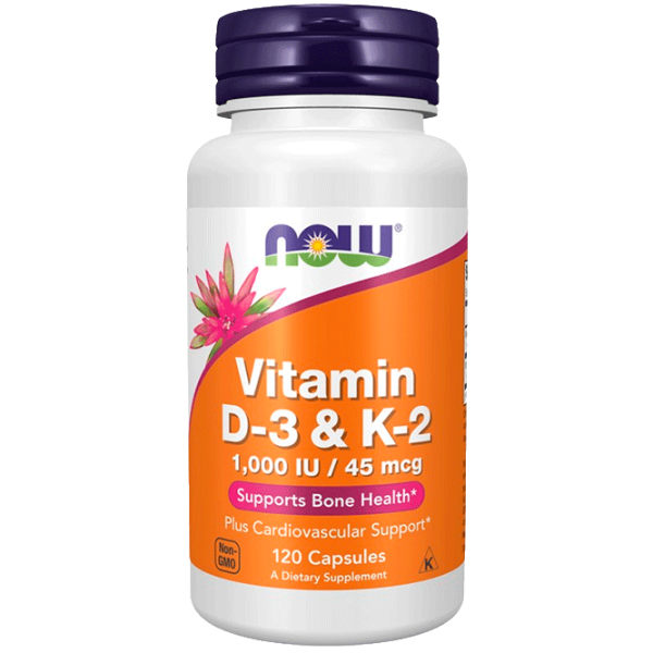Vitamine și minerale Now Foods Vitamin D-3 & K-2 733739003690  120 photo 1
