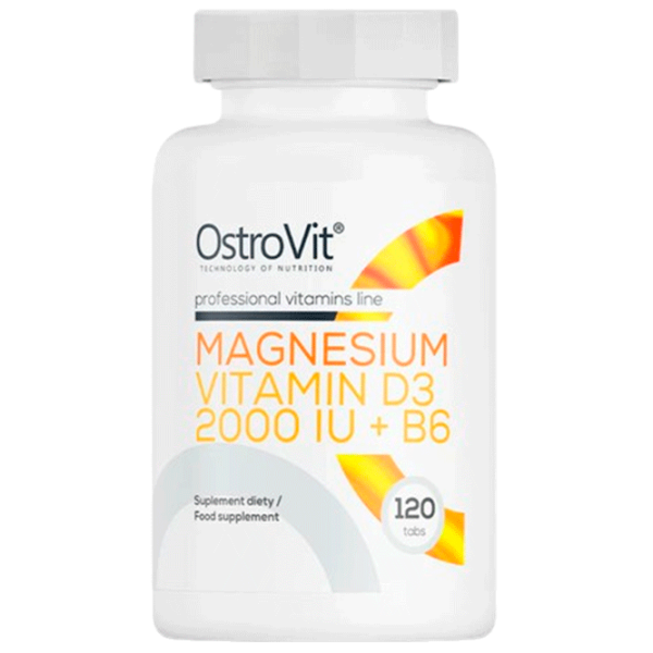Vitamine și minerale OstroVit Magnesium + Vitamin D3 2000 IU + B6 5903933912493 120  photo 1