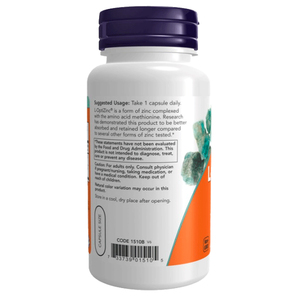 Vitamine și minerale Now Foods L-OPTIZINC 733739015105  100 capsule photo 2
