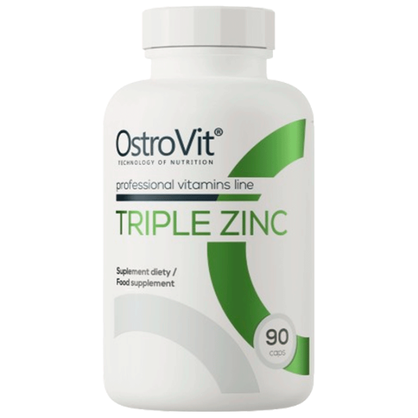 Витамины и минералы OstroVit Triple Zinc 5903933901299  90 капсул photo 1