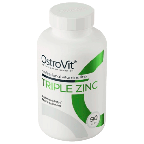 Витамины и минералы OstroVit Triple Zinc 5903933901299  90 капсул photo 2
