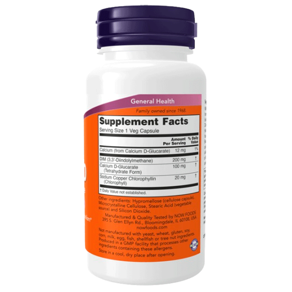 Vitamine și minerale Now Foods DIM 200 Diindolylmethane 733739030498  90 capsule photo 2