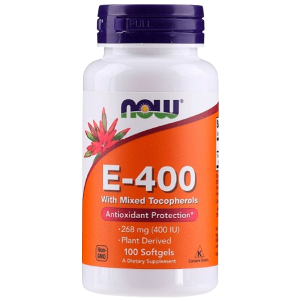 Vitamine și minerale Now Foods E-400 733739008923  100 capsule photo 1