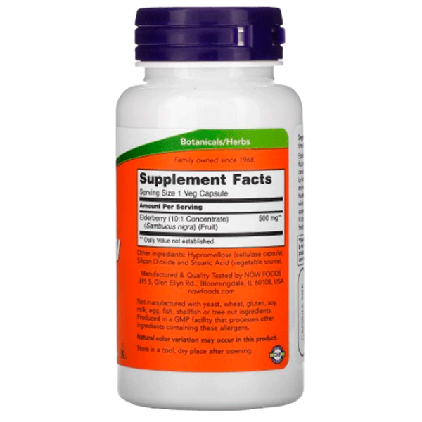 Vitamine și minerale Now Foods ELDERBERRY 733739046673  60 photo 2