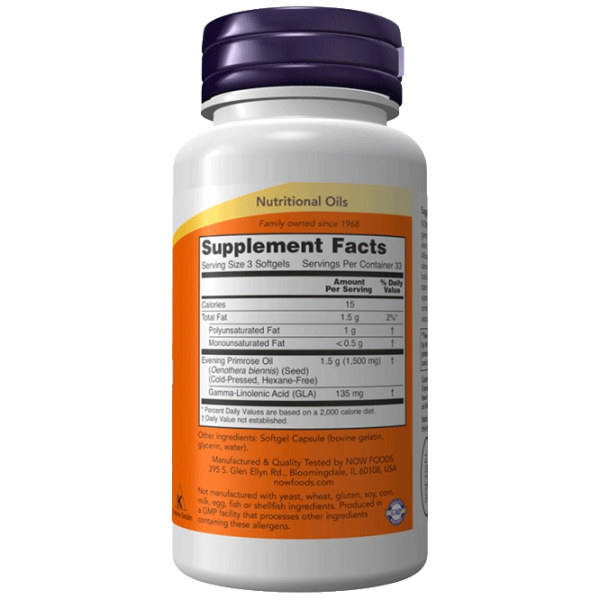 Витамины и минералы Now Foods Evening Primrose Oil 733739017505  100 капсул photo 2
