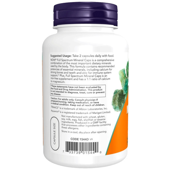 Vitamine și minerale Now Foods FULL SPECTRUM MINERAL CAPS 733739015440  120 photo 2