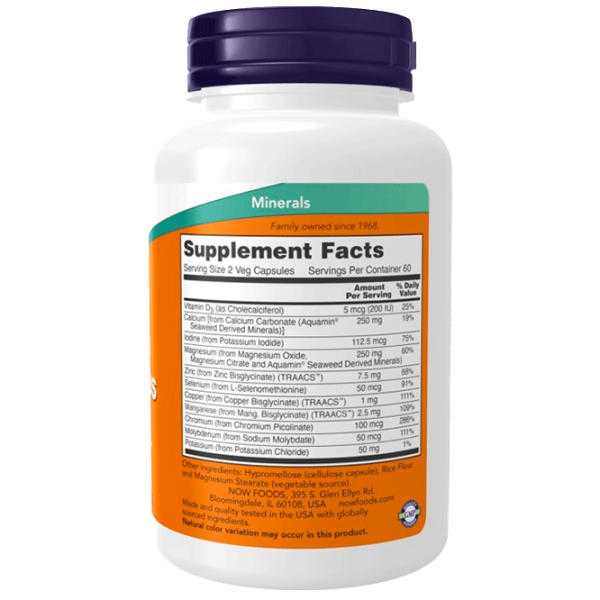Vitamine și minerale Now Foods FULL SPECTRUM MINERAL CAPS 733739015440  120 photo 3
