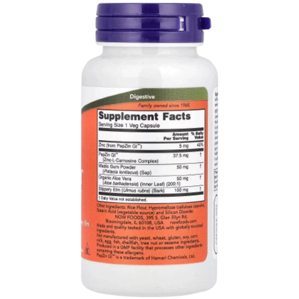 Витамины и минералы Now Foods GASTRO COMFORT WITH PEPZIN 733739035202  60 photo 1