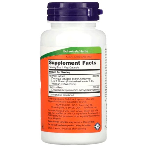 Витамины и минералы Now Foods HAWTHORN EXTRACT 733739047083  90 капсул photo 2