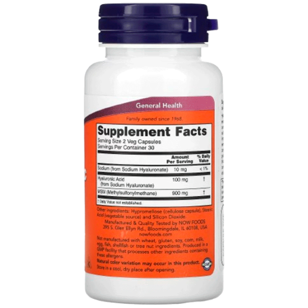 Vitamine și minerale Now Foods Hyaluronic Acid 733739031563  60 photo 1