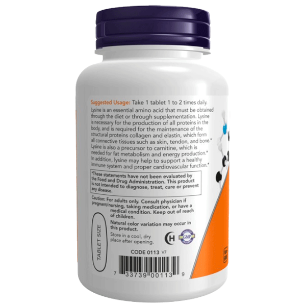 Vitamine și minerale Now Foods L-Lysine 733739001139 100  photo 3