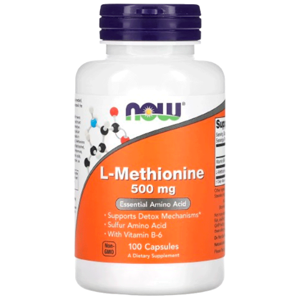 Vitamine și minerale Now Foods L-Methionine 733739001177  100 capsule photo 1
