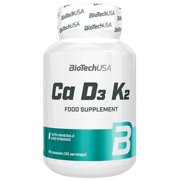 Vitamine și minerale BioTechUSA Ca-D3-K2 5999076234202  90 capsule photo 1