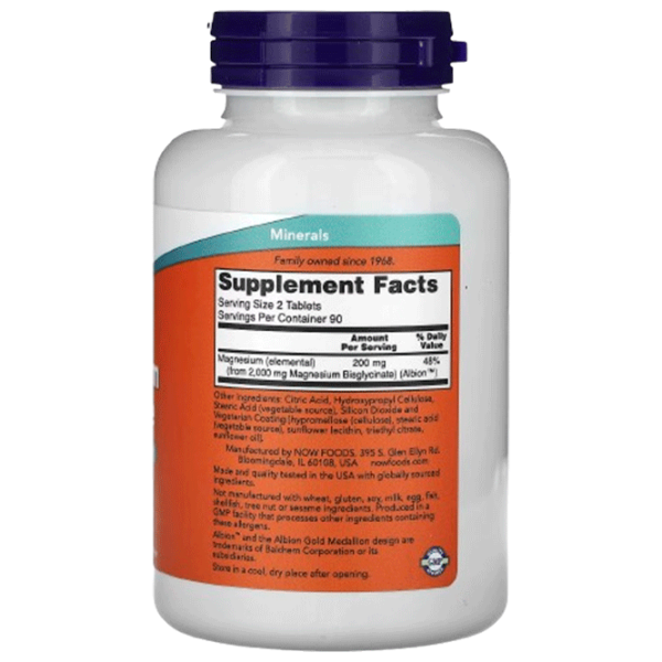 Vitamine și minerale Now Foods MAGNESIUM GLYCINATE 733739012890 180  photo 2