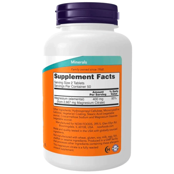 Vitamine și minerale Now Foods Magnesium Citrate 733739012906 100  photo 2
