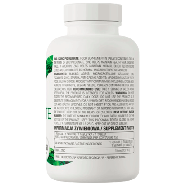 Витамины и минералы OstroVit Zinc Picolinate 5903246224535 150  photo 3