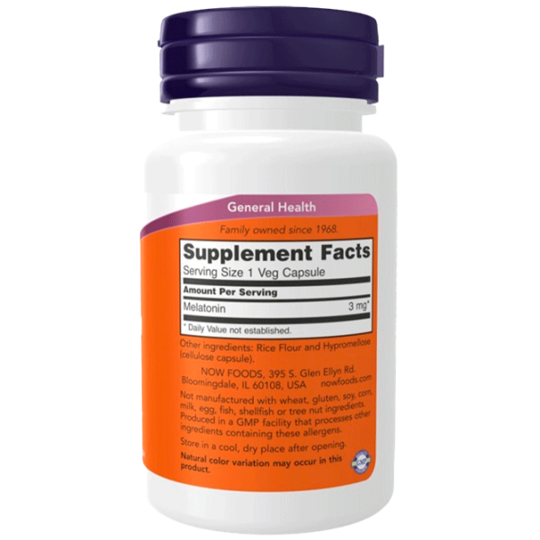 Витамины и минералы Now Foods MELATONIN 733739032553  60 photo 2