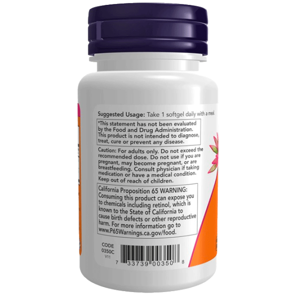 Vitamine și minerale Now Foods A & D 733739003508  100 capsule photo 2