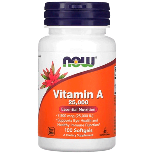 Vitamine și minerale Now Foods A 25000 IU 733739003409  100 capsule photo 1