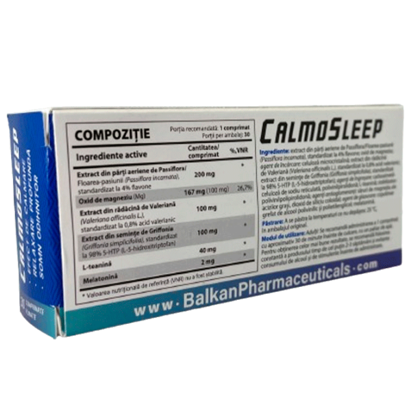 Vitamine și minerale Balkan Pharmaceuticals CalmoSleep 4840982013058 30  photo 1