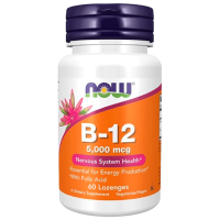 Витамины и минералы Now Foods B-12 5000mg + FOLIC 733739004628 60 