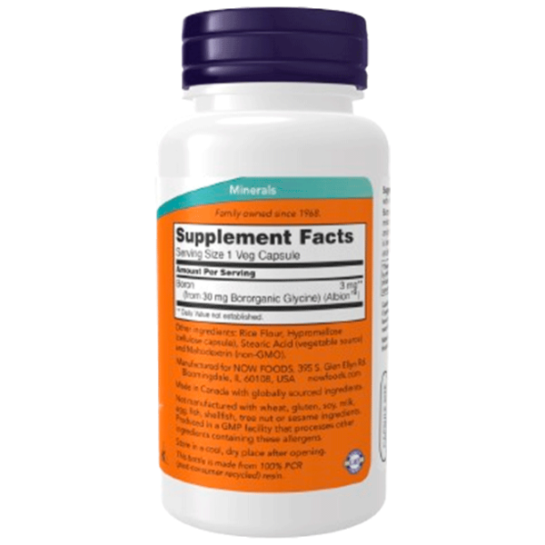 Vitamine și minerale Now Foods BORON 733739014108  100 capsule photo 3