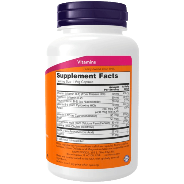 Vitamine și minerale Now Foods B-50 733739004208  100 capsule photo 2