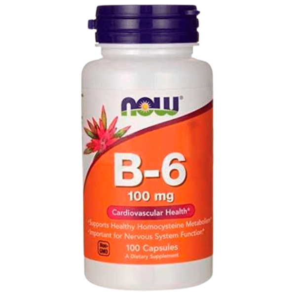 Vitamine și minerale Now Foods B-6 733739004567  100 capsule photo 1